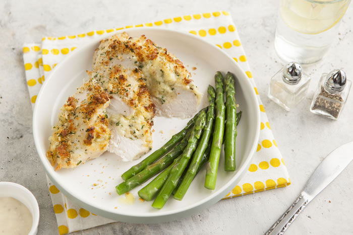 Stuffed Chicken with Asparagus & Crumb